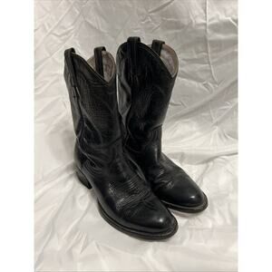 Cowtown Boots Black Leather 6.5